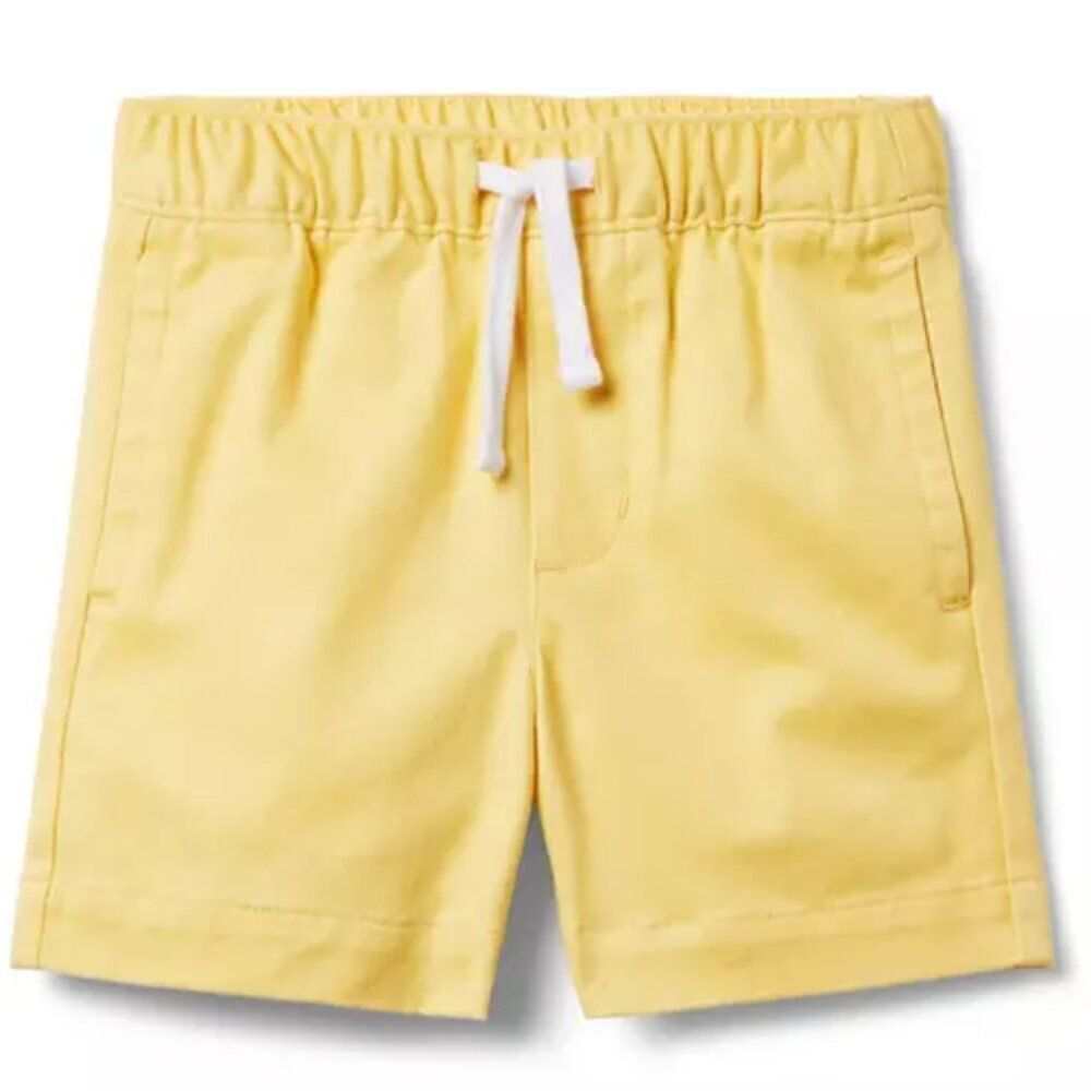 Janie and Jack 100049226 Boy Sunshine yellow Twill Pull-On Short NWT
